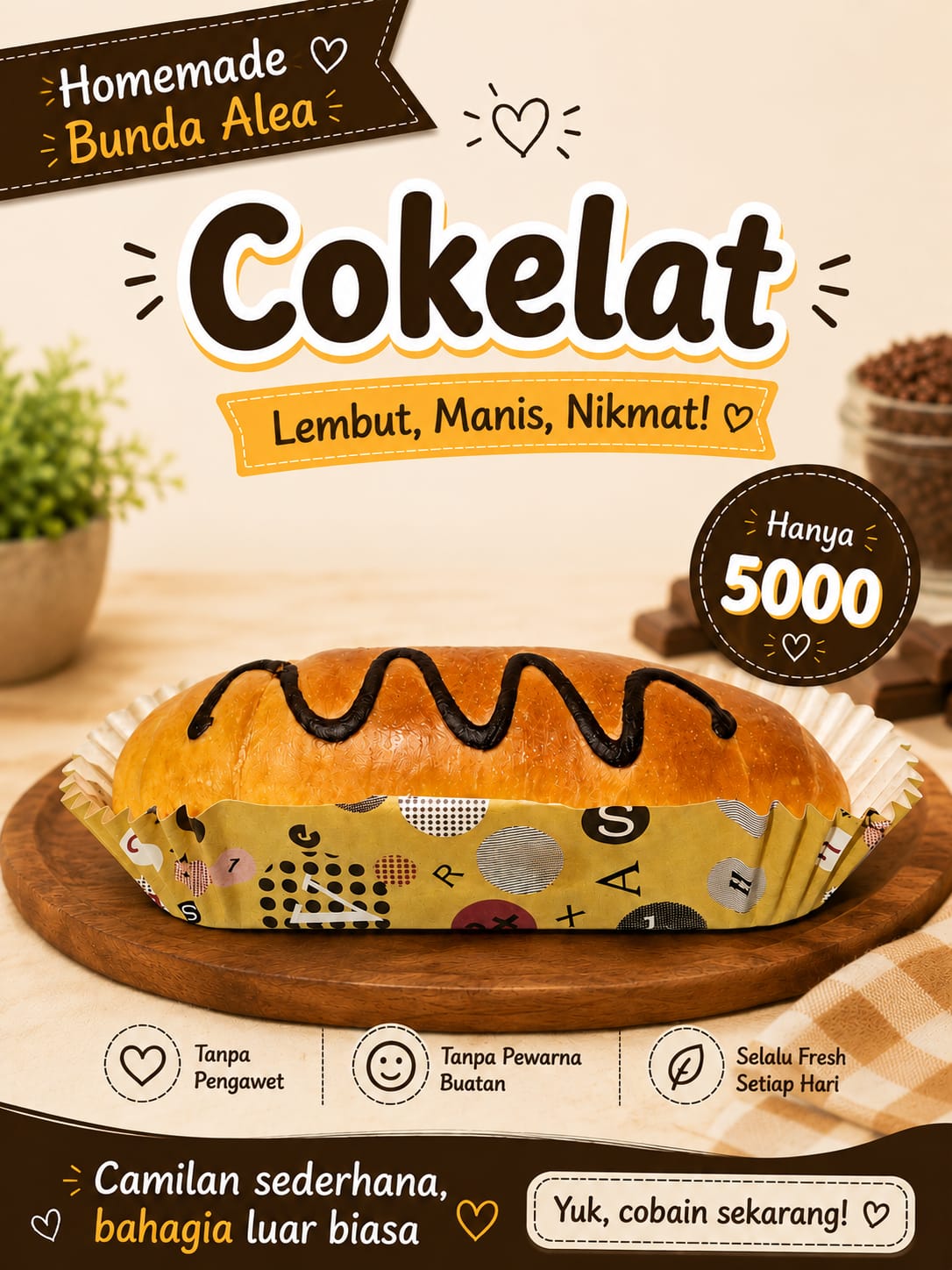 Roti Cokelat Besar
