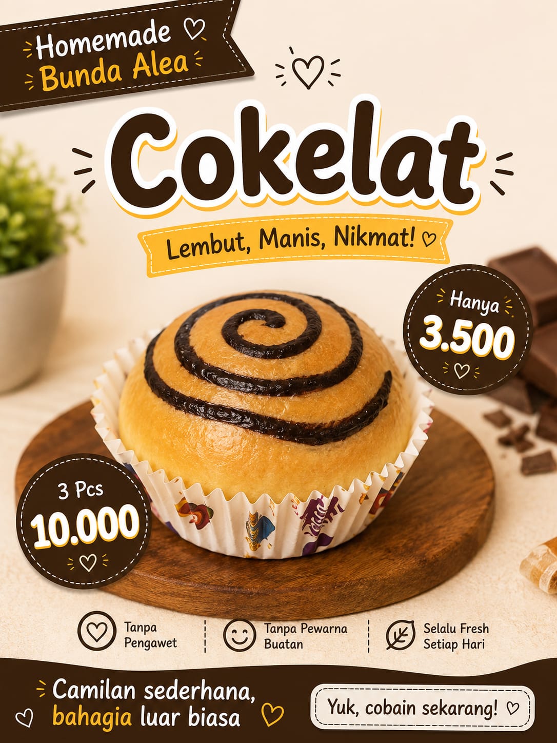 Roti Cokelat Kecil